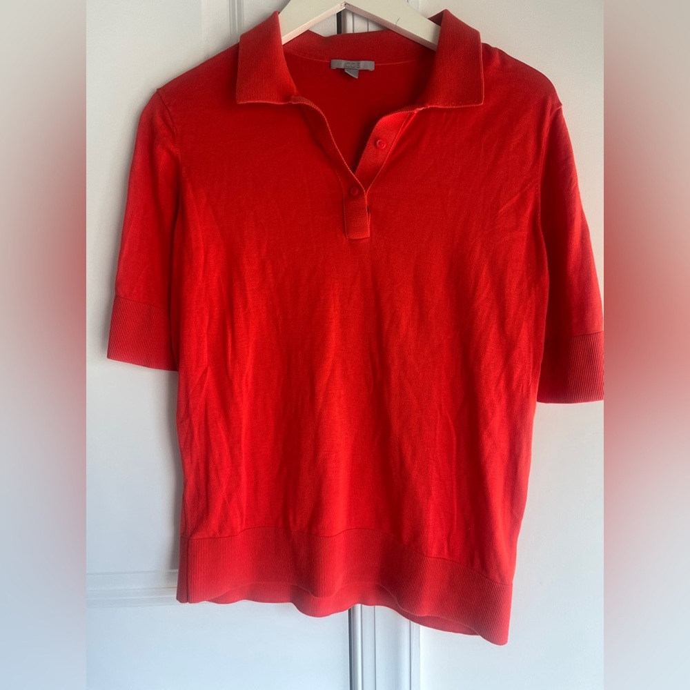 COS Bright Red Knit Top